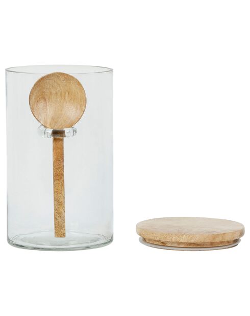 Bocal avec couvercle et cuillère Gaston naturel