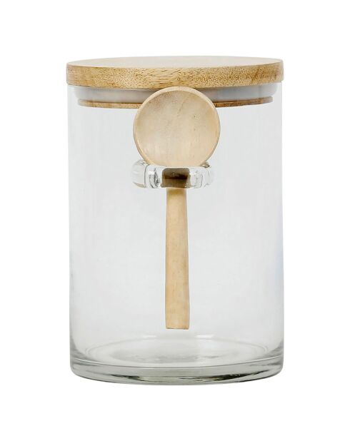 Bocal avec couvercle et cuillère Gaston naturel