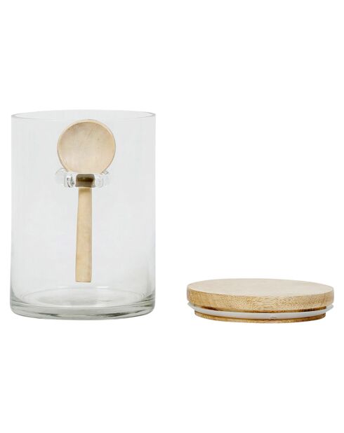 Bocal avec couvercle et cuillère Gaston naturel