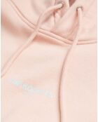 Rosafarbener Kapuzenpullover mit Logo-Print