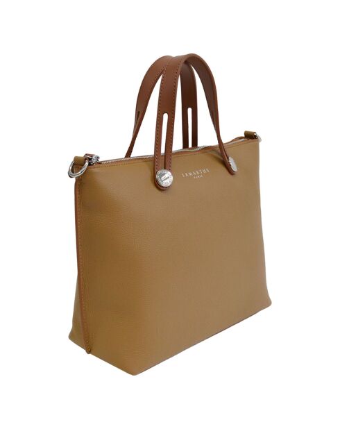 Sac à main en Cuir Fidèle camel - 36x24x10.5 cm