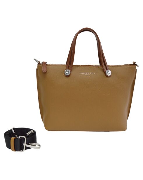 Sac à main en Cuir Fidèle camel - 36x24x10.5 cm