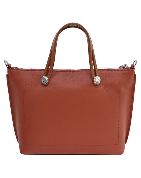 Sac à main en Cuir Fidèle rouge - 36x24x10.5 cm