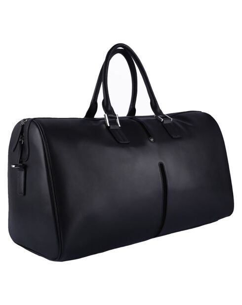 Sac de voyage en Cuir 48h Concorde noir - 50x29x24 cm