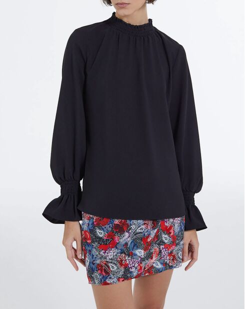 Top met lange mouwen en zwart elastisch manchetdetail
