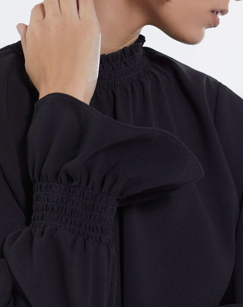 Top met lange mouwen en zwart elastisch manchetdetail