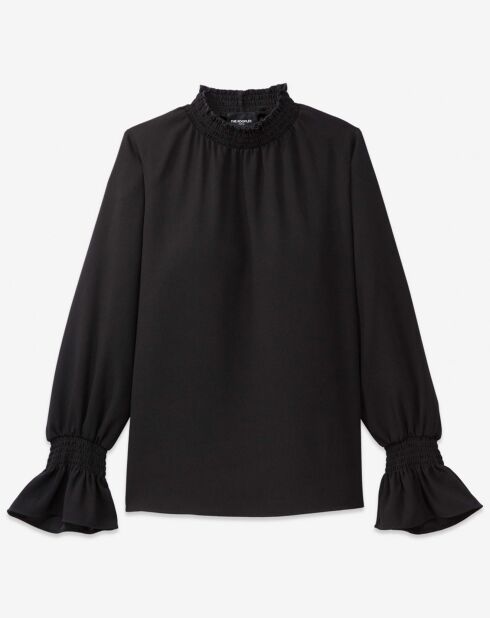 Top met lange mouwen en zwart elastisch manchetdetail