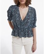 Top manches courtes Summer Dot ink bleu