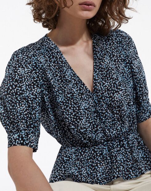 Top manches courtes Summer Dot ink bleu