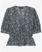 Top manches courtes Summer Dot ink bleu