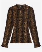 Top manches longues Smock Stripy Leo léopard