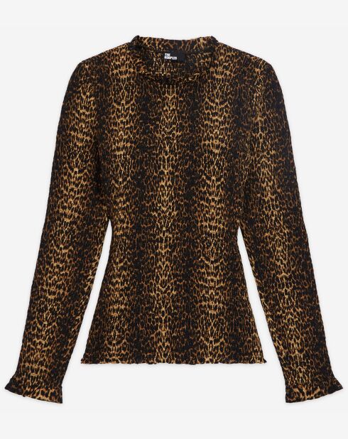 Top manches longues Smock Stripy Leo léopard