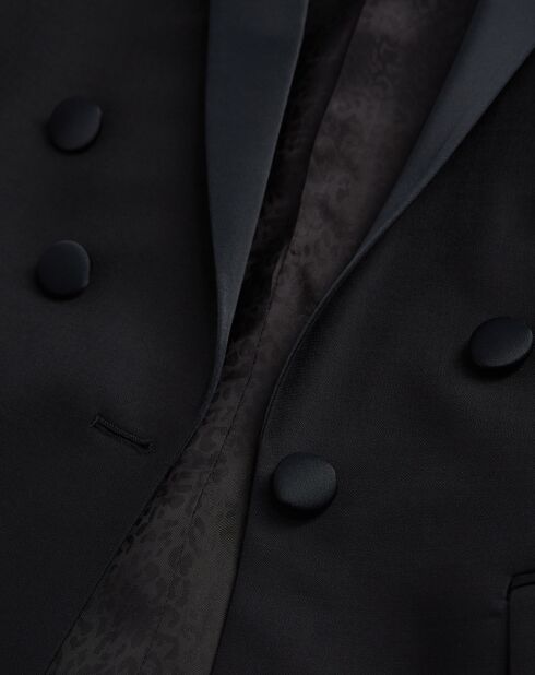 Schwarze Anzugjacke aus Wollmischung