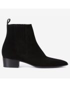 Chelsea Boots en Velours de Cuir noires