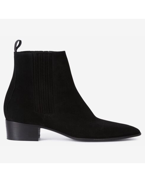 Chelsea Boots en Velours de Cuir noires