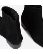 Chelsea Boots en Velours de Cuir noires