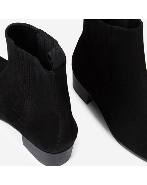 Chelsea Boots en Velours de Cuir noires