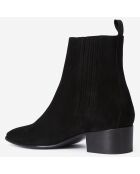 Chelsea Boots en Velours de Cuir noires