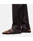 Sandales en Cuir avec boucles en Métal noires