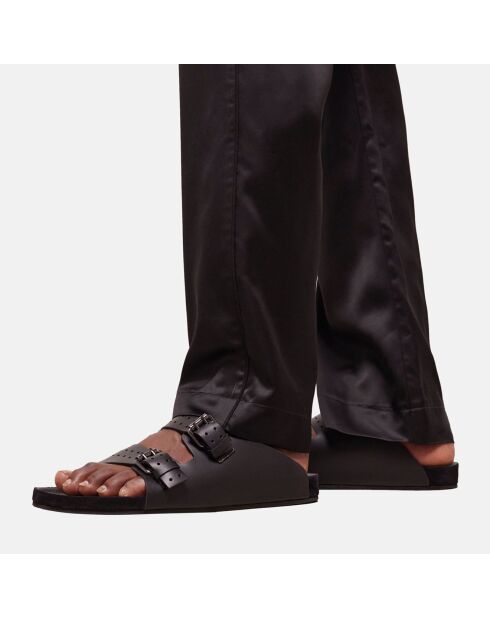 Sandales en Cuir avec boucles en Métal noires