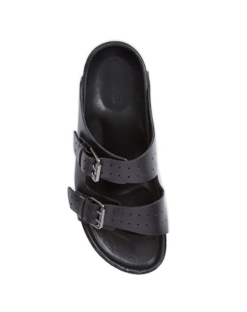 Sandales en Cuir avec boucles en Métal noires