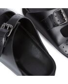 Sandales en Cuir avec boucles en Métal noires