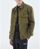 Blouson type veste de travail en Coton kaki