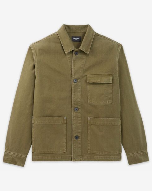 Blouson type veste de travail en Coton kaki
