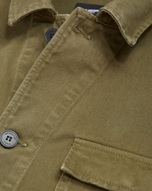 Blouson type veste de travail en Coton kaki