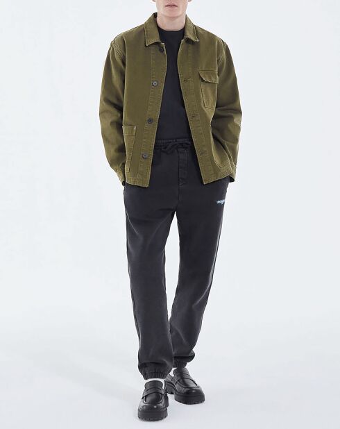 Blouson type veste de travail en Coton kaki