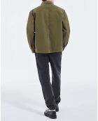 Blouson type veste de travail en Coton kaki
