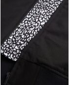 Blouson col officier zip devant noir