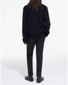 Cardigan 100% Laine avec détails point noir