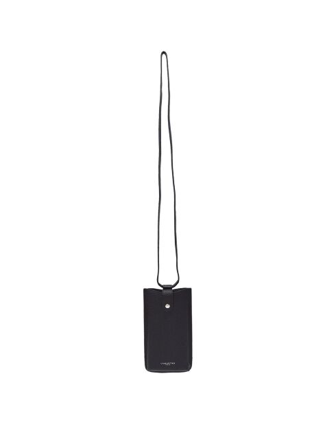 Étui porte-télépone en Cuir Ambre noir - 10.5x19 cm
