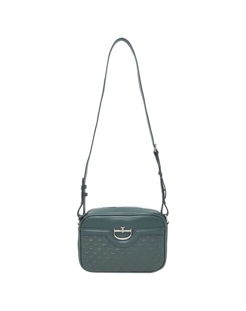 Sac bandoulière en Cuir Séduction vert foncé - 20.5x17x6 cm