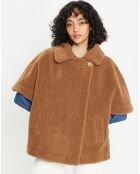 Cape en Fausse Fourrure marron