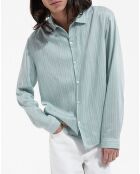 Chemise Wako manches longues bleu/vert
