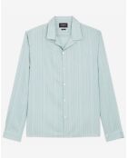 Chemise Wako manches longues bleu/vert
