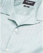 Chemise Wako manches longues bleu/vert