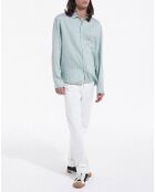 Chemise Wako manches longues bleu/vert