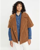 Cape en Fausse Fourrure marron