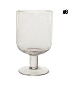 6 Verres à pieds Pernille transparent  - D.8x13.5 cm