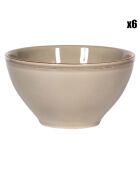 6 Bols Campagne mastics  - D.15x8 cm