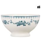 6 Bols Faustine bleu ancien  - D.13.5x7.5 cm