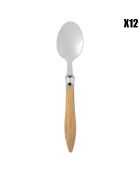 12 Cuillères à café Bocage naturel  - 16x2x3 cm