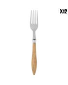 12 tenedores Bocage naturales - 20,5x2,5x2 cm
