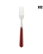 12 forchette rosse Lucie - 21,5x2,5x2,5 cm