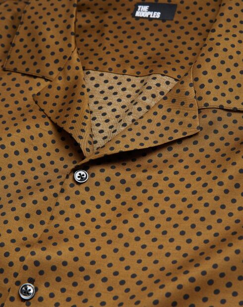 Chemise manches longues kaki/noir