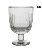 12 Verres à pieds Ouessant transparents  - D.8x12 cm
