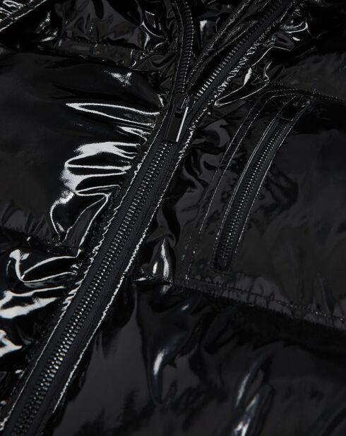 Schwarze Oversize-Daunenjacke
